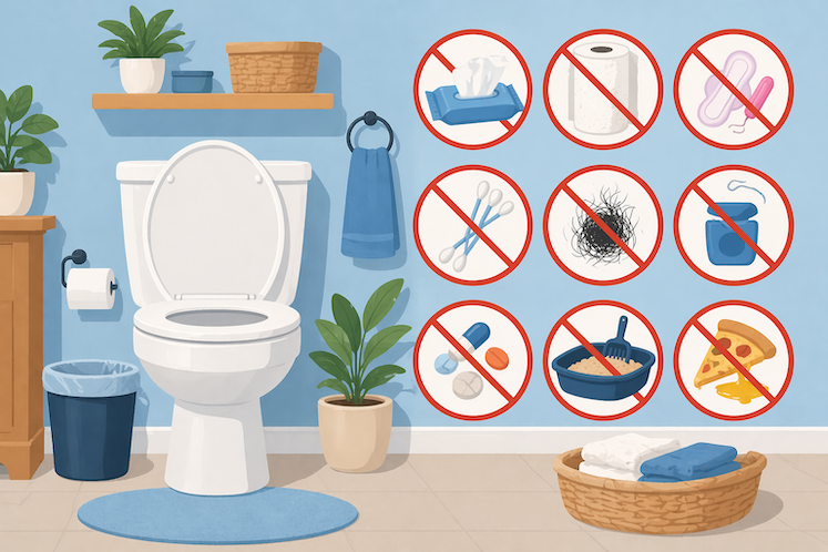 What Not to Flush Down Your Toilet at Home